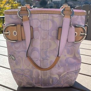 Coach Lavender Leather Handbag